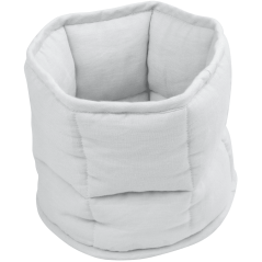 Ľanový prešívaný košík sivý o 20 cm