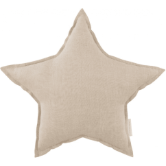 Ľanový vankúš hviezda prírodná 50 cm