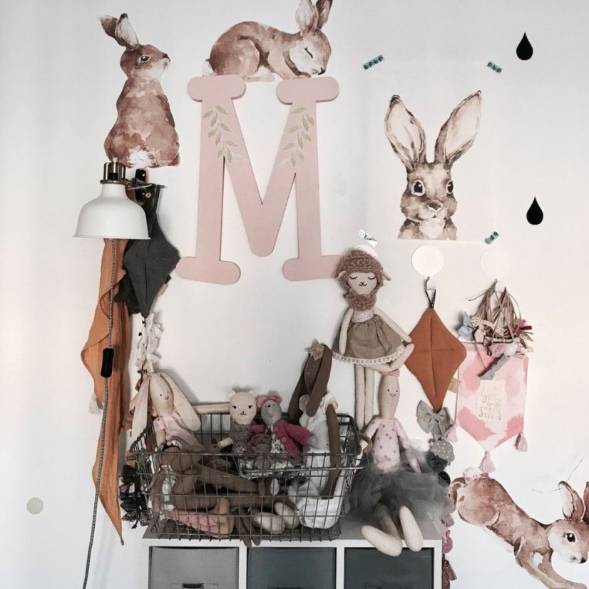 Samolepka do detskej izby sada rozprávkových králikov