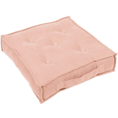 Prešívaný puf broskyňová 46x46x13cm