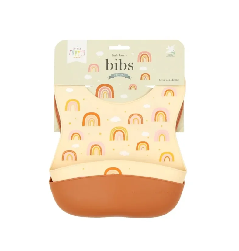 Sada 2 silikonových bryndáků duha