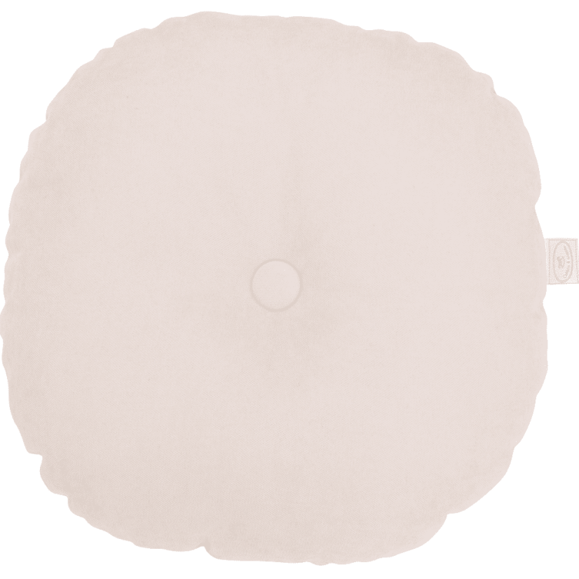 Kulatý polštář s knoflíkem pudrově růžová 40 cm