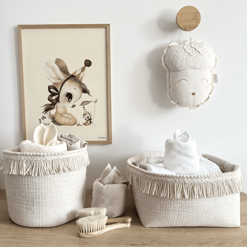 Boho košík přírodný 25 cm