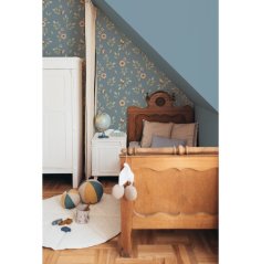 Tapeta Boho kvety modrá 280x50 cm