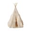 Boho stan teepee s volánikmi a výšivkou béžový