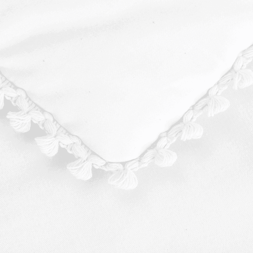 Sada do postieľok s čipkou biela 80x100cm