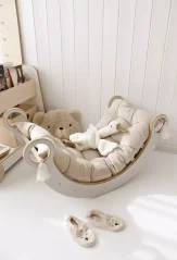 Montessori drevená hojdačka biela S