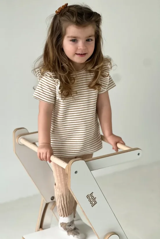 Učíci montessori dětská věž skládací bílá