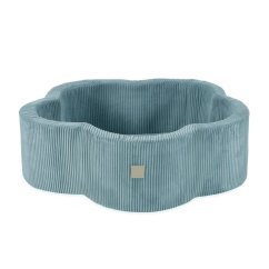 Suchý bazén kvietok – modrý menčester 95×30 cm + 200 guličiek