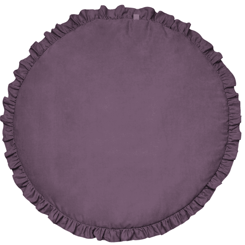 Dětská podložka s volánem fialová