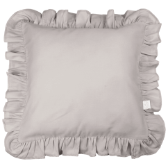 Polštář s volánky tmavě béžová 45cm