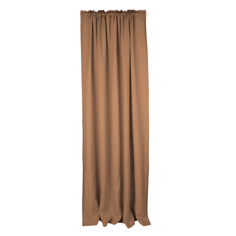 Ľanový záves čokoládová 140/300 cm - Rozmery: 300 cm