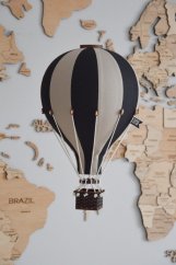 Dekoračný lietajúci balón čierna/krémová – dekorácia do detskej izby