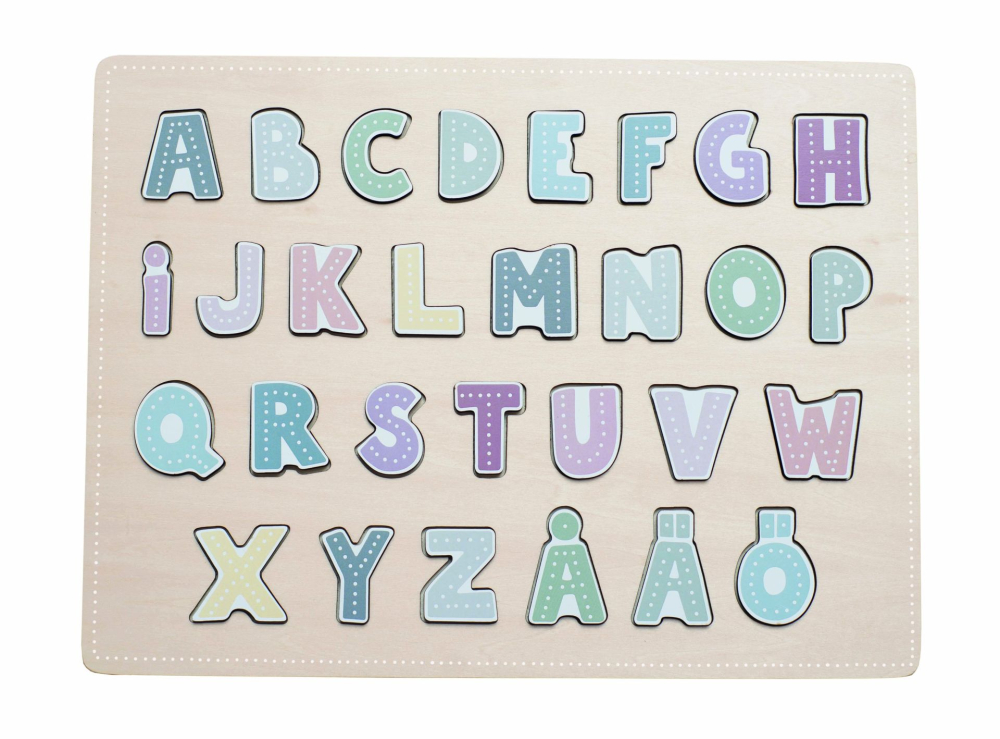 JaBaDaBaDoo JaBaDaBaDoo Drevené puzzle – Abeceda (ABC)